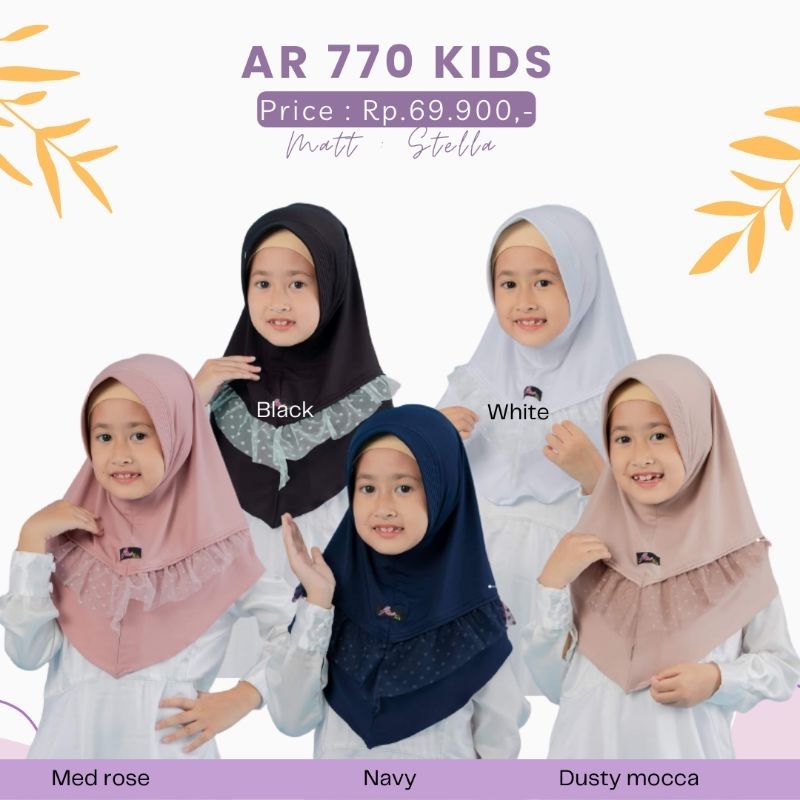 Hijab Bergo Couple Mom & Kids Ar 770 by Arrafi Ori