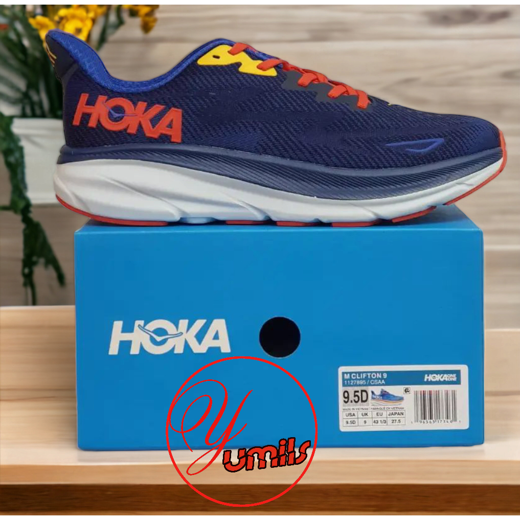 SEPATU IMPORT/Sepatu Hoka One One Clifton 9 / Hoka One one / Sepatu Pria Running / Sepatu Pria Hoka Clifton 9/HOKA CLIFTON 9/SEPATU LATI PRIA/SNEAKERS/RUNNING/PRIA/HOKA ONE ONE/SEPATU ORIGINAL