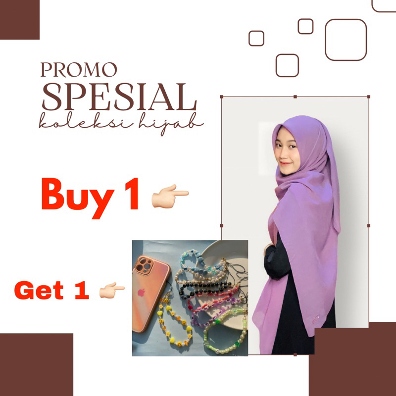 Bella lasercut Jumbo Premium 150x150 cm | Segiempat bella laser cut | hijab bella lasercut premium j