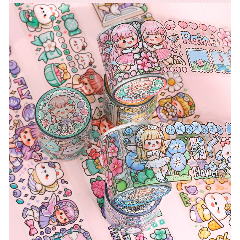 

Washitape Masking Tape Stiker Dodo Sauce PVC Masking Tape Bening Anti Air Edisi Dodo Garden TLD020