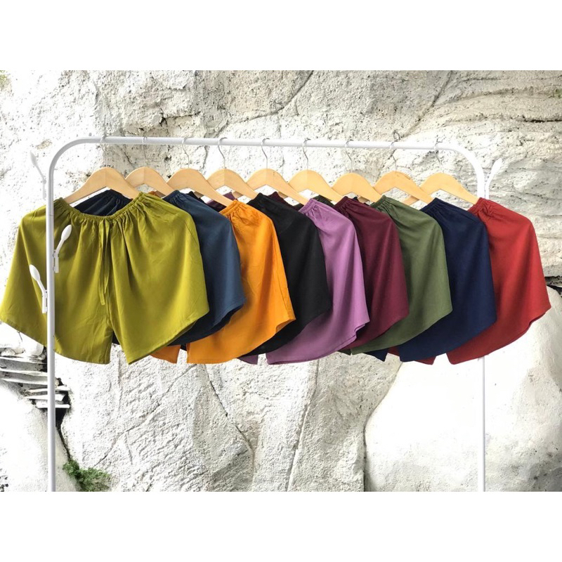 Celana Pendek Wanita I Bali Polos I Celana pendek Rayon