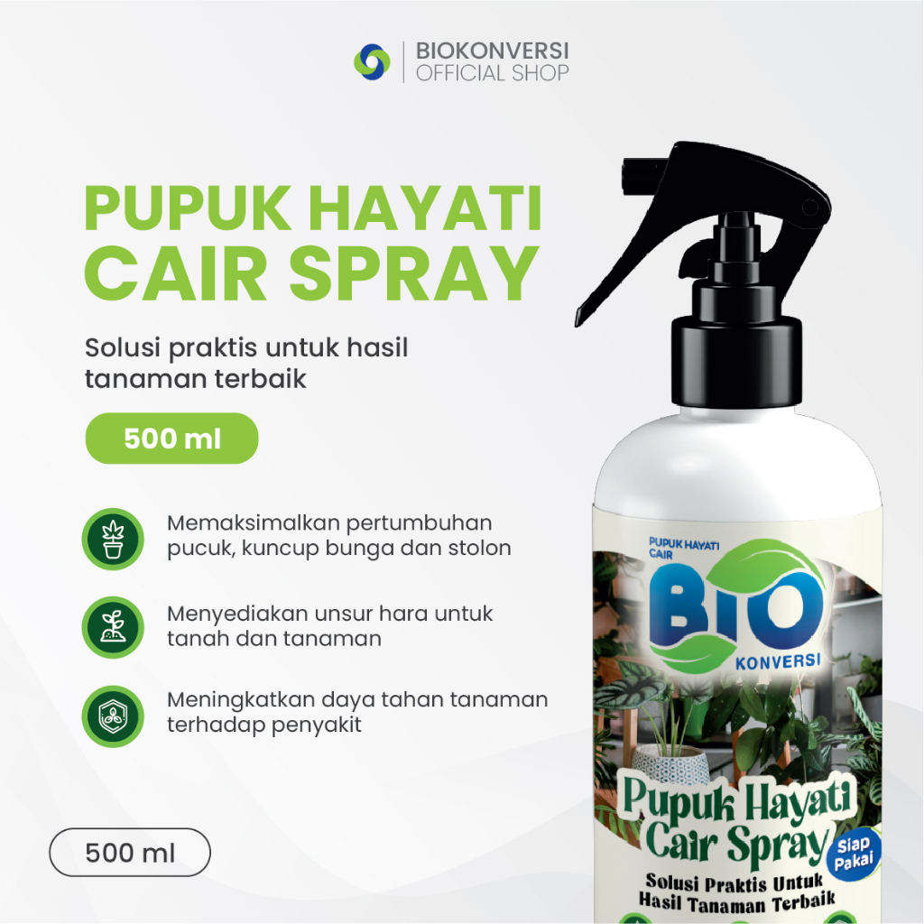 PUPUK BIOKONVERSI - Pupuk Hayati Organik Cair Spray Siap Pakai