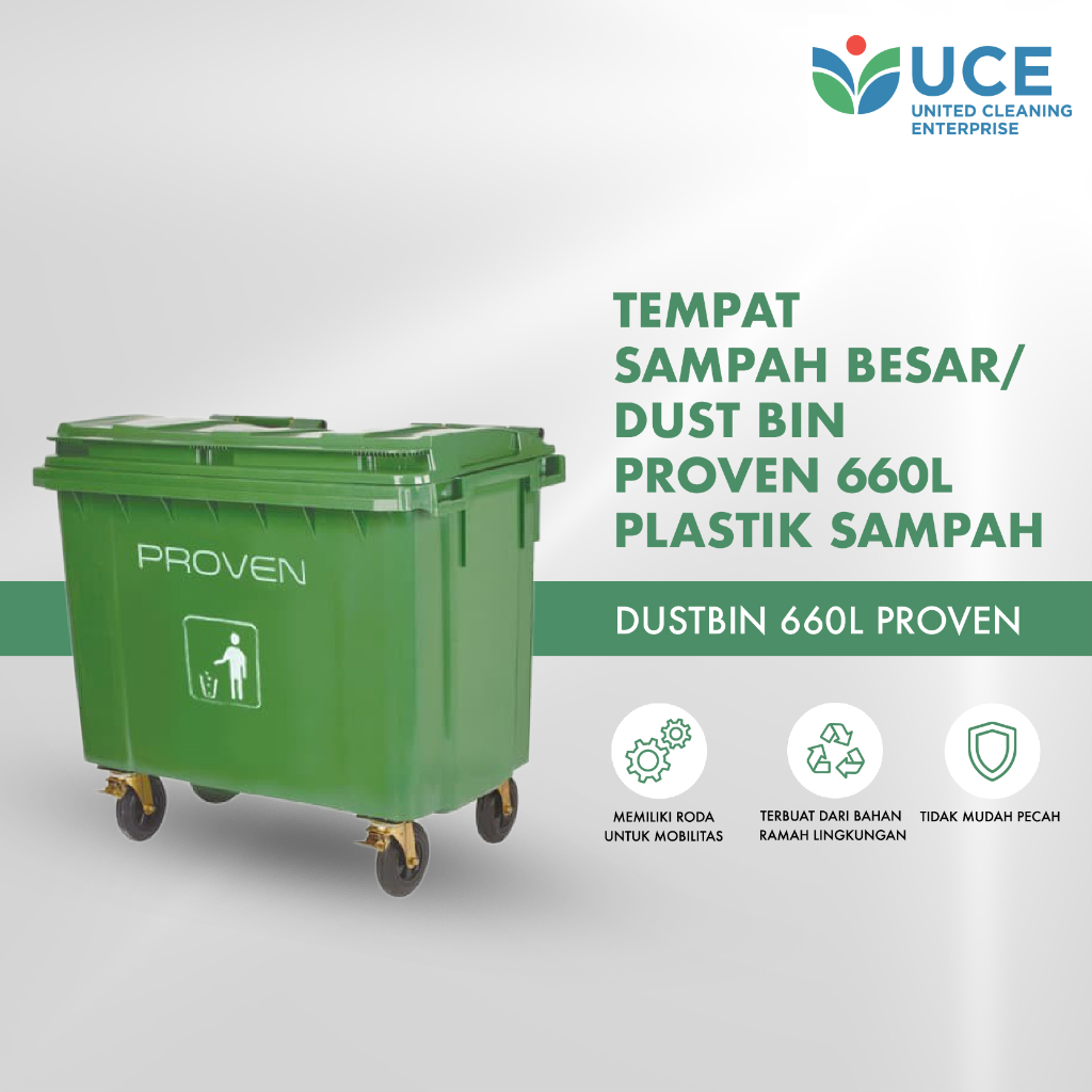 PROVEN Tempat Sampah Besar / Dust Bin 660L Plastik Sampah