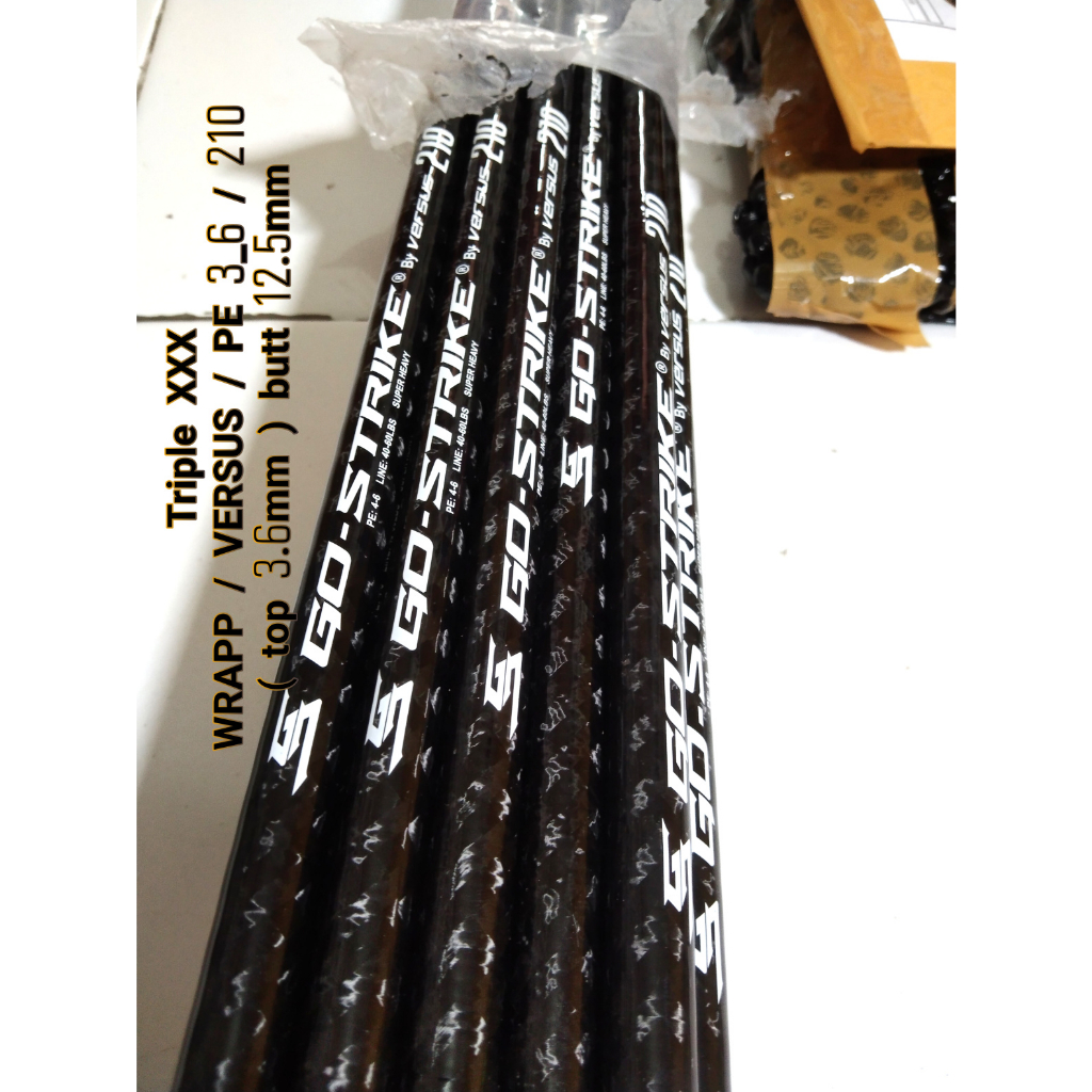 BLANK Joran bisa Untuk Casting Dan Jigging , Bahan Carbon Triple X Wrap ( XXX-wrap ) hollo Carbon