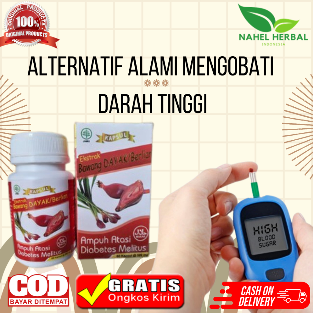 Pengobatan Darah Tinggi Terbaik: Kapsul Bawang Dayak - Suplemen Turunkan Risiko Diabetes Agar Cepat 