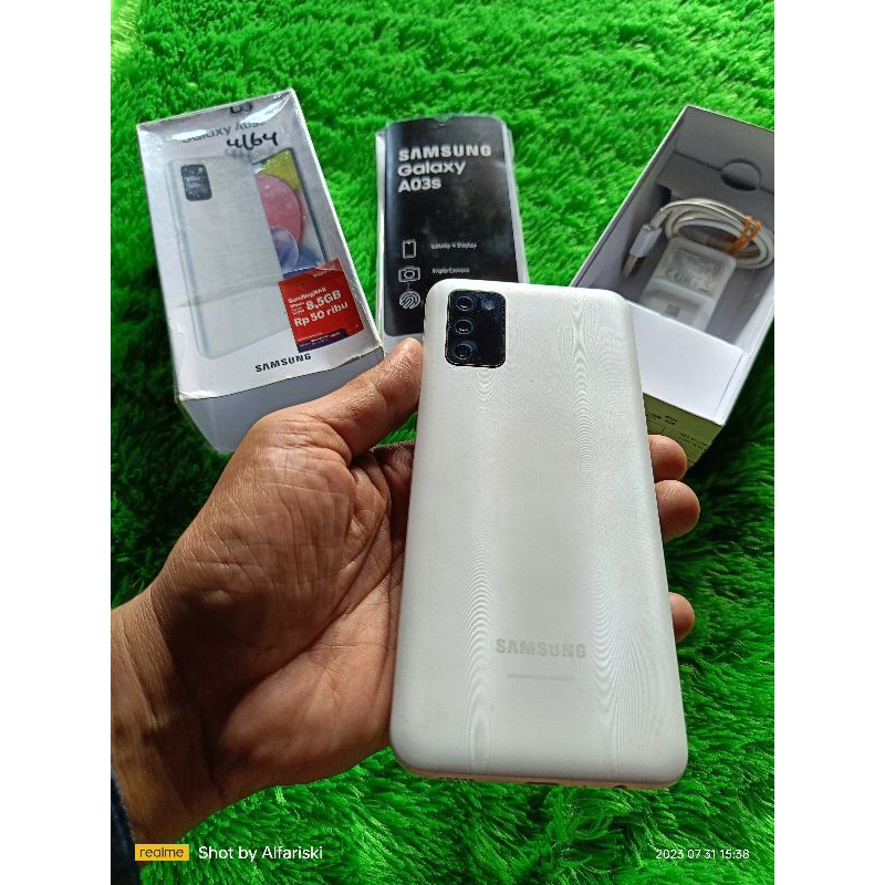 Handphone HP second bekas. Samsung A03s 4/64 FULLORI mulus 95%