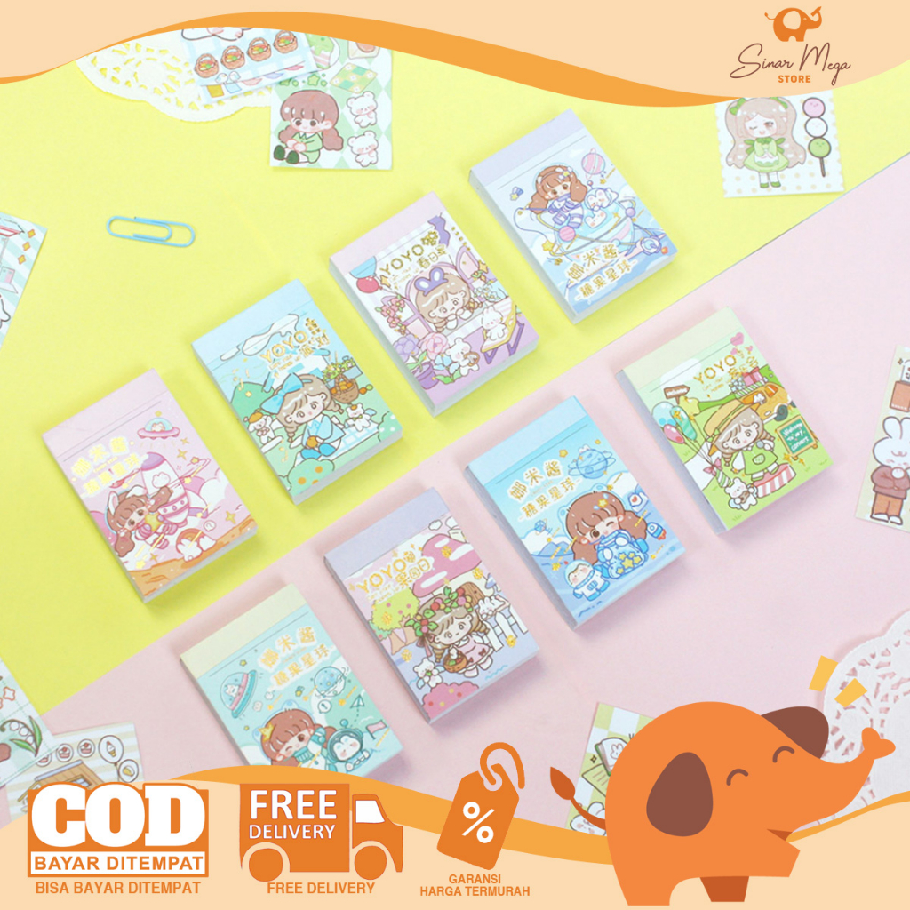

Yoyo Candy Star Mini Sticker Book / Sticker Mini Book / Stiker Tempel Mini Motif Gambar Lucu