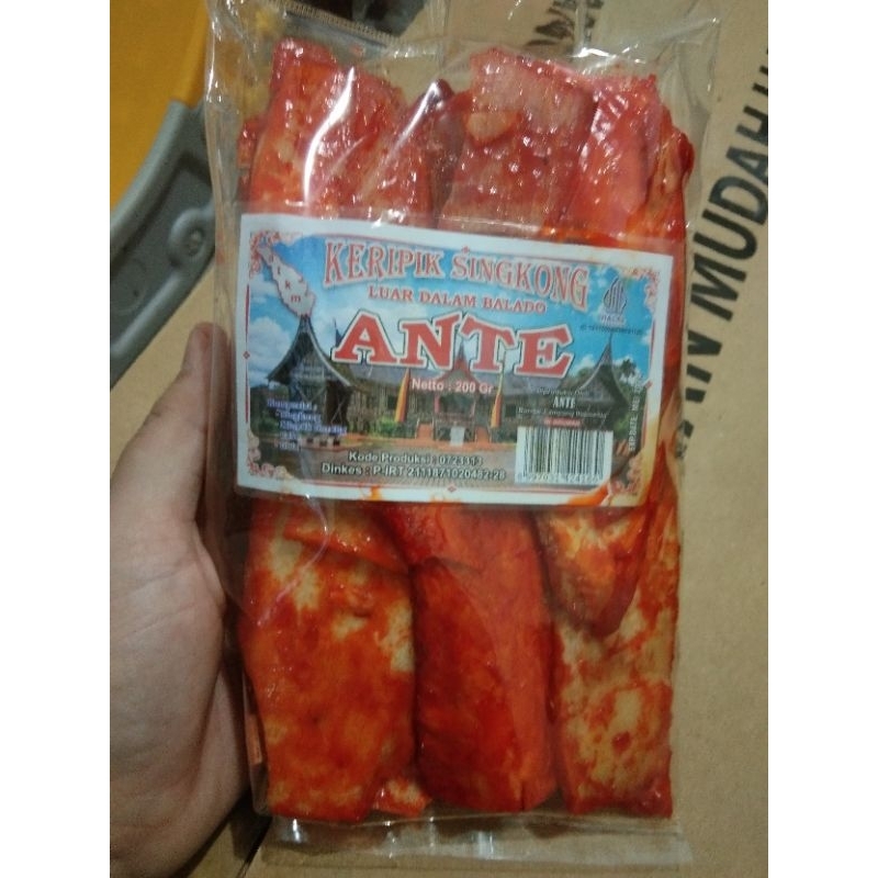 

Keripik Ante Sanjai Balado Pedas Gurih Manis Lembut Enak