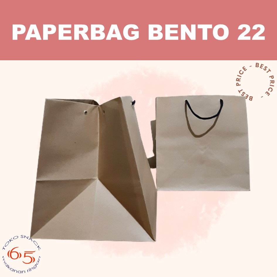 

iDk90 paperbag bento22 25 x 26 x 22. tas kertas. LUSIN