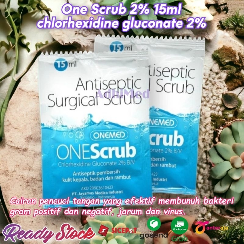 one scrub antiseptic surgical scrub chlorhexidine 2% 15ml