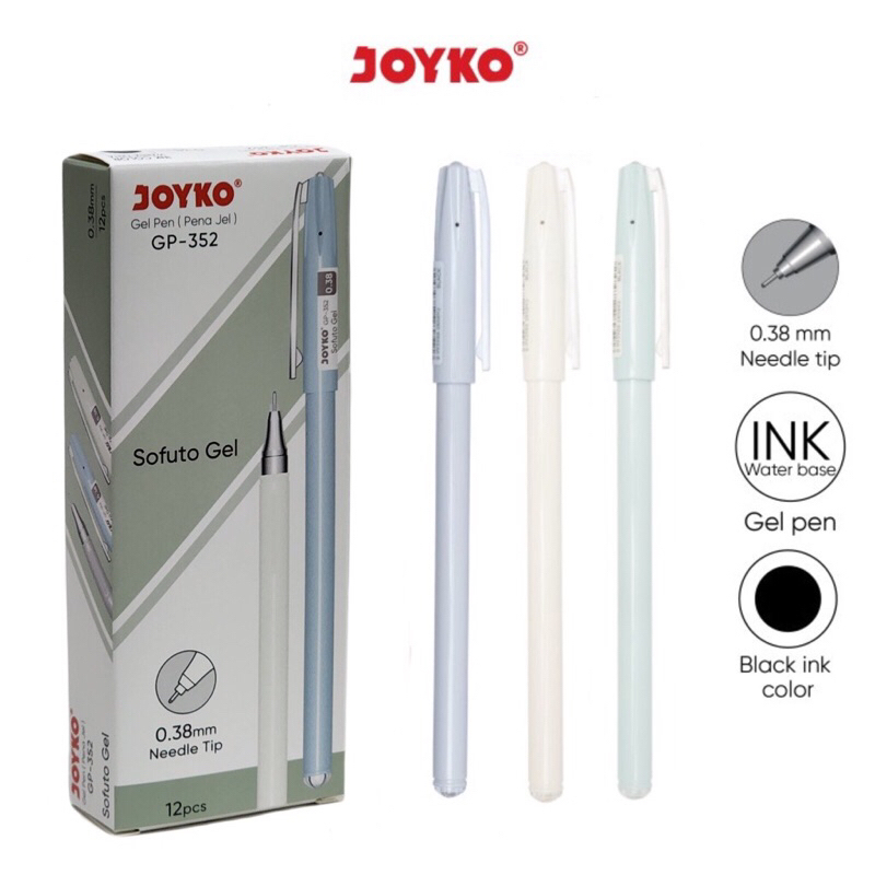 

12 Pcs!! PENA JOYKO GP-352 SOFUTO GEL 0.38