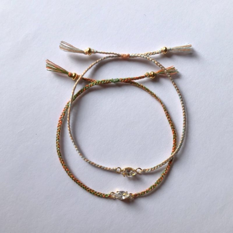 clea bracelet / gelang tali zirconia / gelang handmade