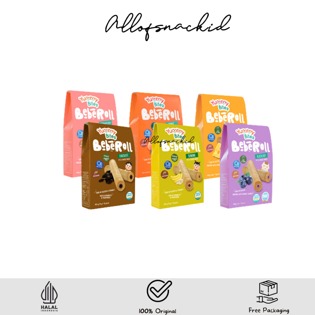 RB7 Yummy Bites - Beberoll - 40gr - All Varian - Snack Bayi 9+ Bulan - Snack Sehat Bayi - Cemilan
