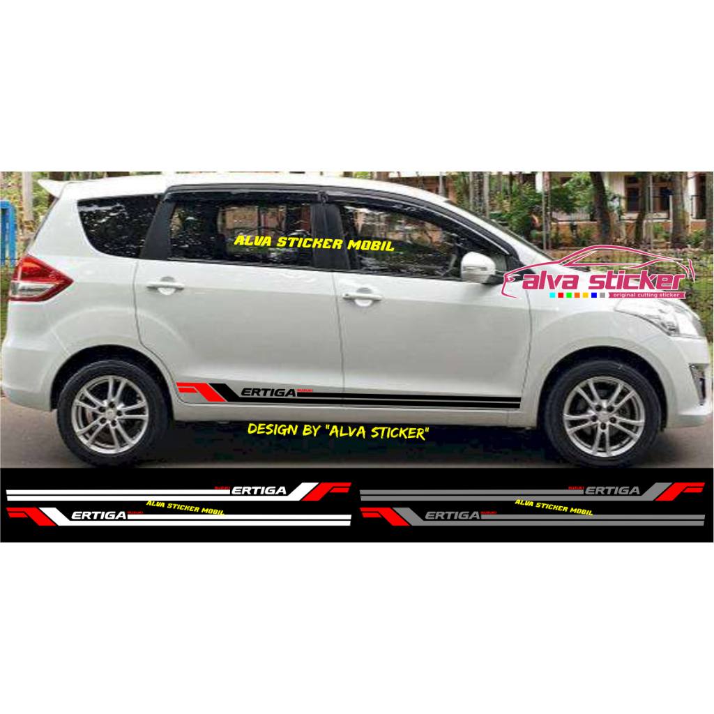 simple design sticker ertiga stiker ertiga list stripe minimalist cutting stiker body mobil suzuki e