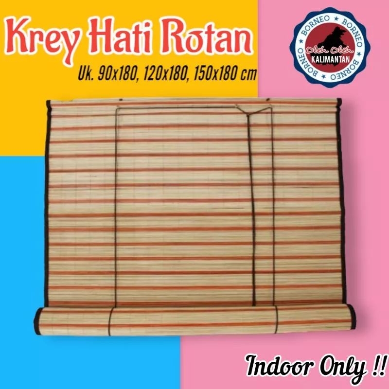 Krey Rotan 90x180 cm Tirai Gorden Krei Hati