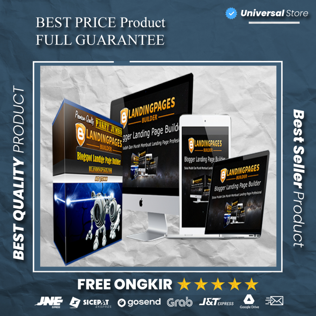 Program Blogspot Landing Page Builder Blogger LP Responsive Template Theme Software Aplikasi