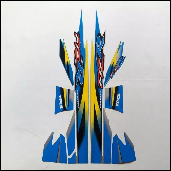 stiker striping yamaha fizr f1zr sporty limited edition 1999 2000 silver biru lis body original