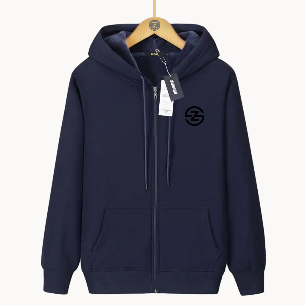 Zirdigo Jaket Zipper Distro Logo Pl02 Hitam Jaket Unisex Resleting