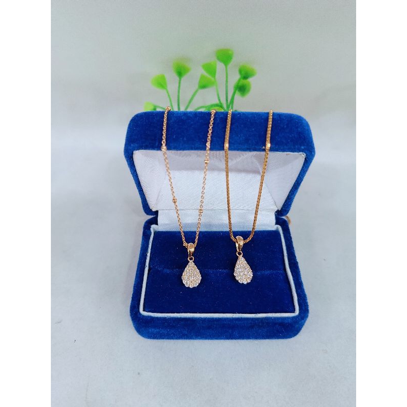 KALUNG WANITA PERAK ASLI 925 LAPIS MAS MURNI