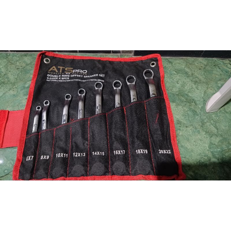 Kunci Ring Set Ats Pro Series 8Pcs (6-22)