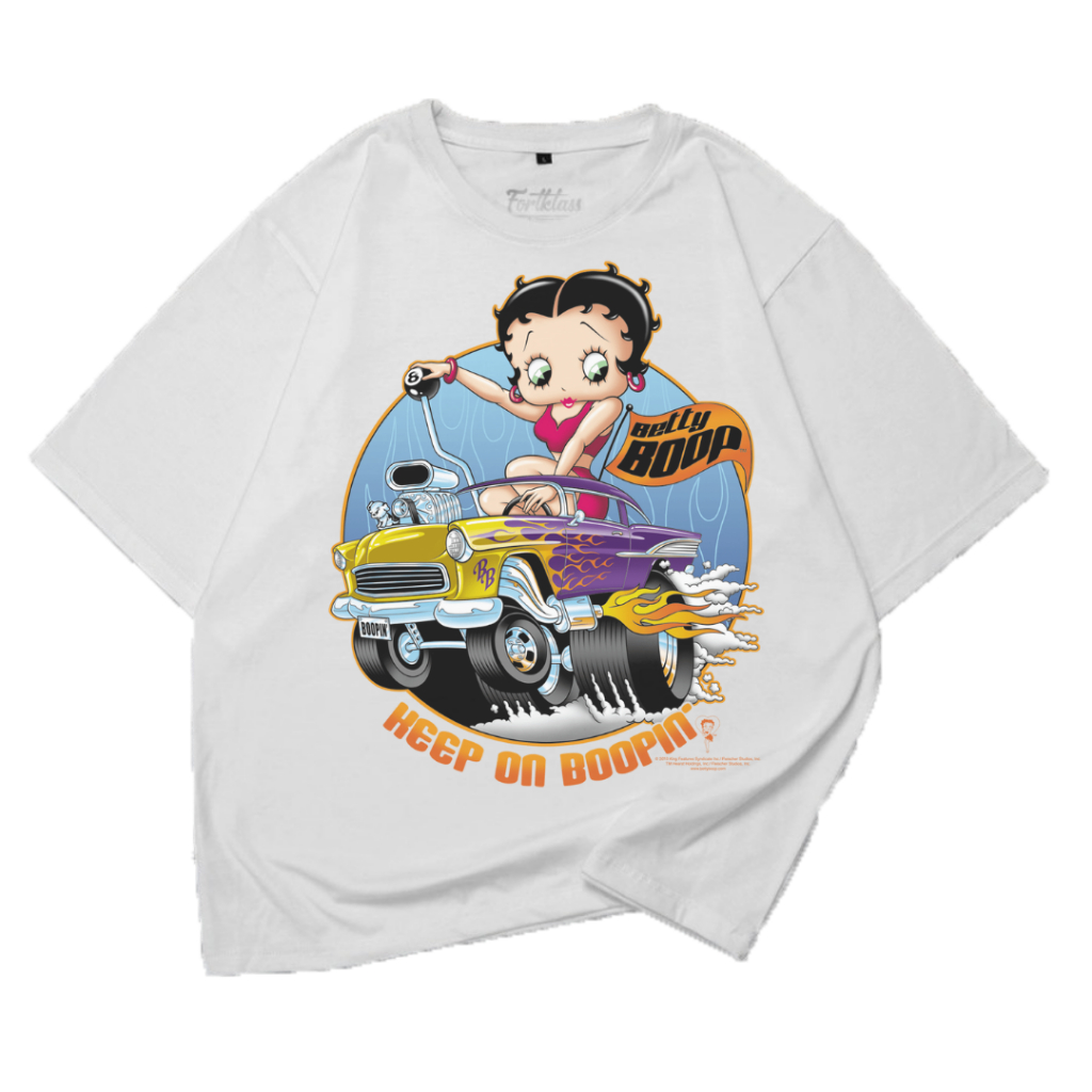 Kaos Betty Boop "Belly Bob" | Kaos Betty Boop Vintage | Kaos Betty Boop Oversize | Kaos Vintage Over