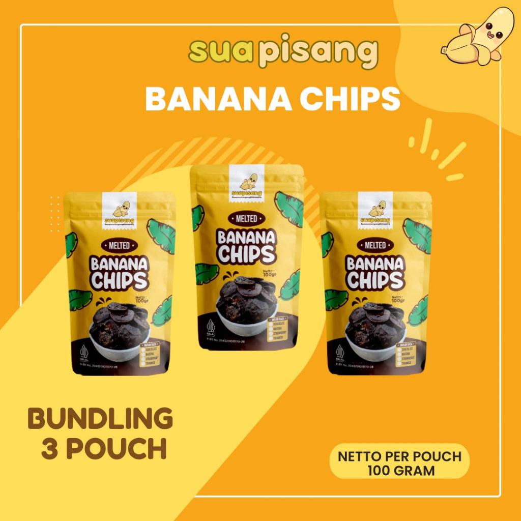 

3 Pouch Bundling Keripik Pisang / Banana Chips @100gram