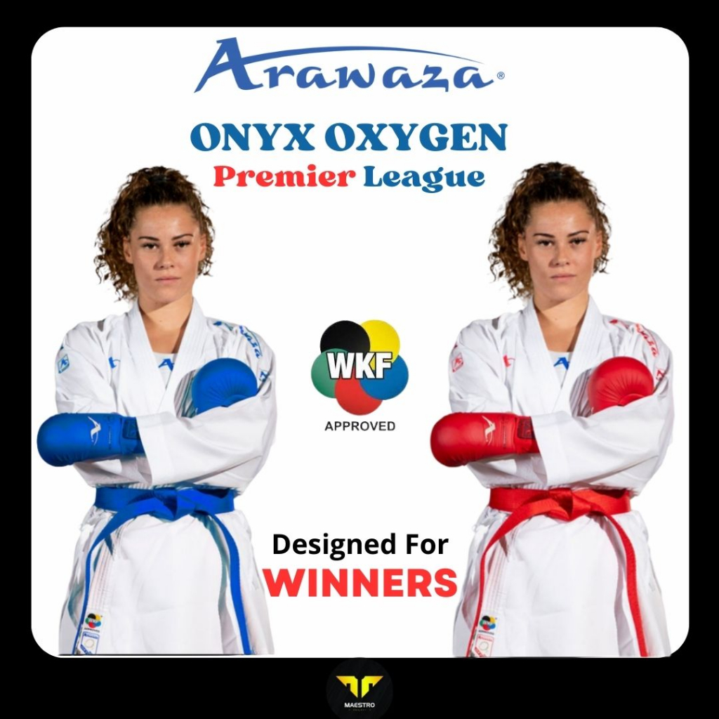 ARAWAZA Onyx Oxygen "Premier League" (Seragam Karate) - KUMITE - WKF Approved