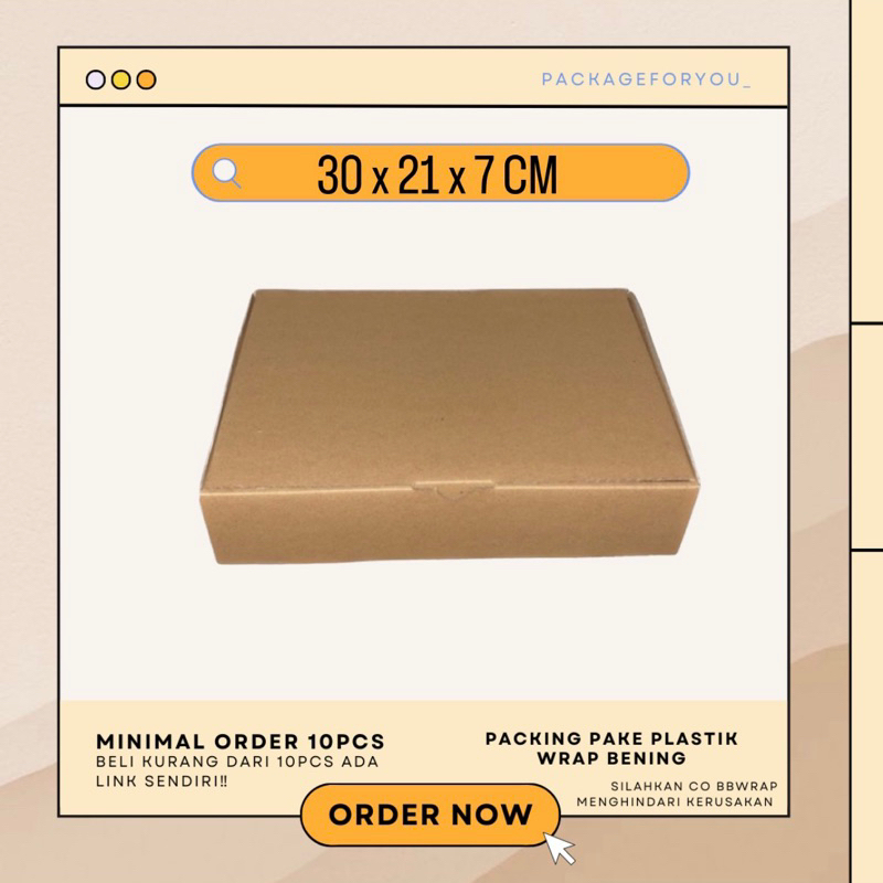 

Dus 30x21x7 pizza box baju hijab brownis murah