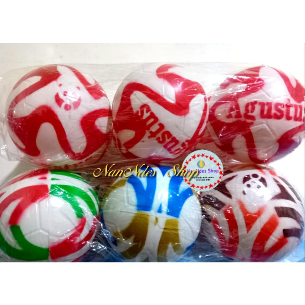 Bola Plastik Panda ORIGINAL Besar Agustus 1 PCS Dirgahayu Lomba Hut RI Merah Putih Bola Kaki SNI Rem