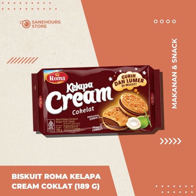 

Biskuit Roma Kelapa Cream Cokelat 189 Gram