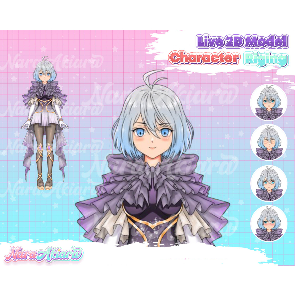 Karakter Vtuber Anime Live2D Siap Pakai Jadikan Streammu Berbeda, Desain Vtuber, Personalisasi Vtube
