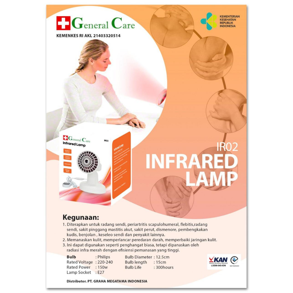 ~LAMPU FISIOTERAPI INFRA RED KECIL PORTABLE UNTUK TERAPI KESEHATAN LEHER, LENGAN, LUTUT, PUNGGUNG AN