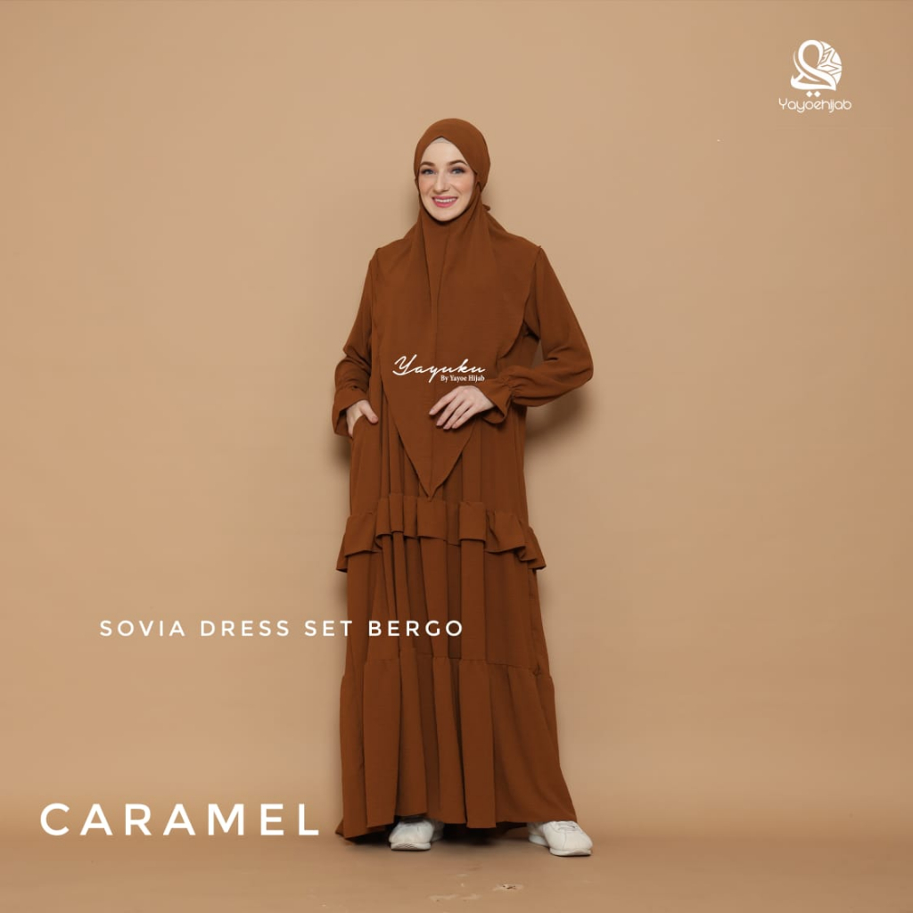 SOVIA DRESS SET BERGO//GAMIS SET//GAMIS POLOS
