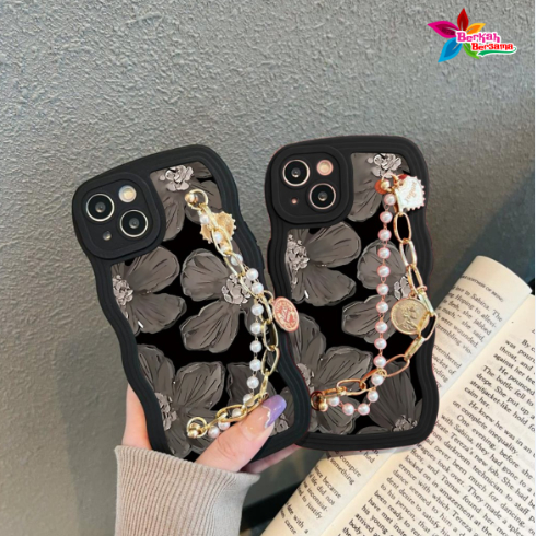 GC44 GC53 CASE CASING SOFTCASE SILIKON WAVY WAVE AESTETHIC RANTAI MUTIARA GRIP FOR REALME C11 C12 C25 NARZO 20 C15 C17 7I C20 NARZO 50I BB8741