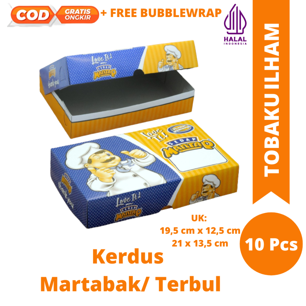 

KARDUS Martabak Terang Bulan isi 10 Pcs / Dos martabak / dus martabak