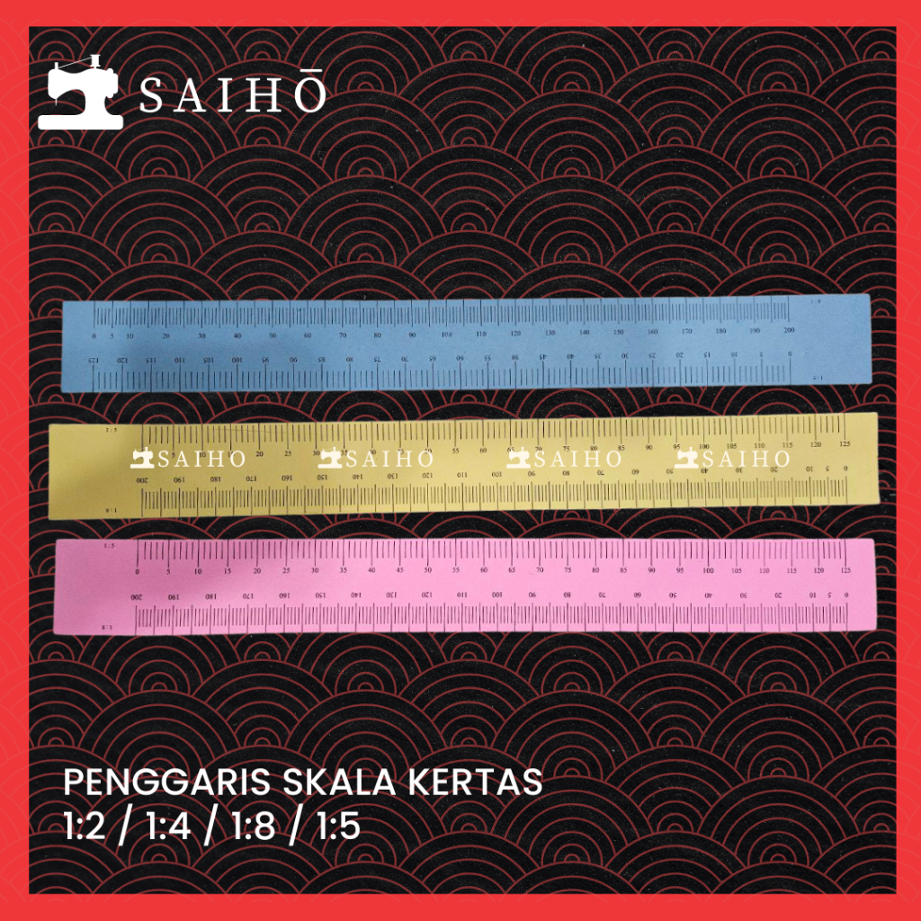 

Penggaris Skala Kertas 1:2 / 1:4 / 1:5 / 1:8 (3 lembar)