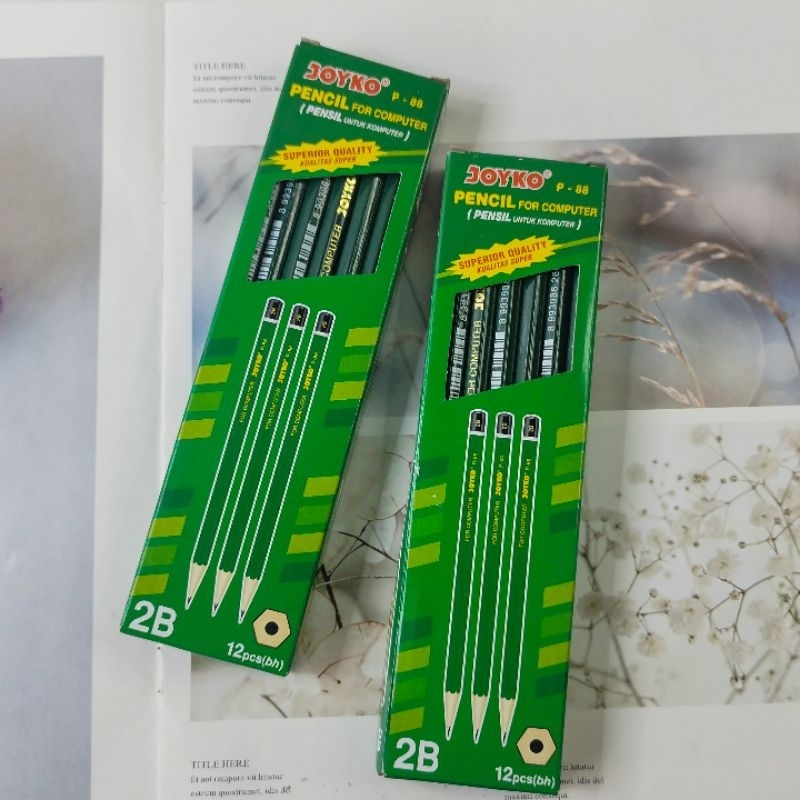 

Pensil Joyko P-88 Isi 12pcs Pensil 2B Hijau For Computer