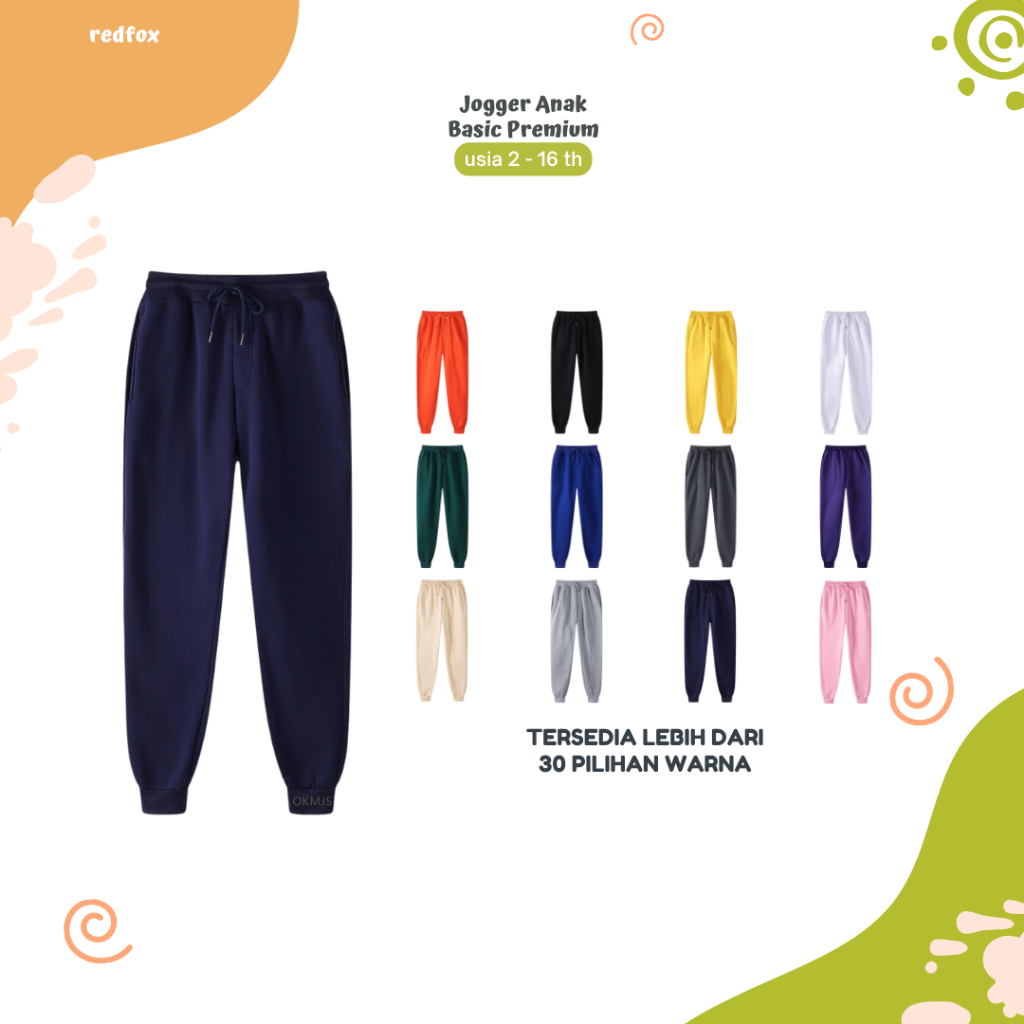 Celana Trening Joger Kolor Panjang Anak Laki Perempuan Cewek Cowok Model Polos Warna Beige Untuk Ana