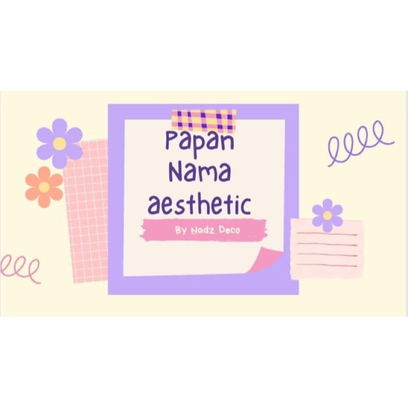 

papan nama aesthetic lucu | high quality ‘Nadz_deco official store’