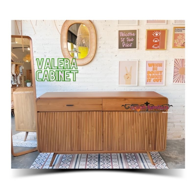 KABINET LEMARI SERBA GUNA BIFET TV KAYU JATI BIFET SALUR