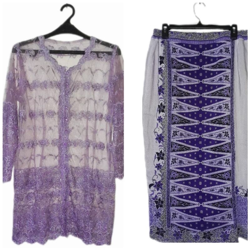 SET KEBAYA PRELOVED | KEBAYA LILAC UNGU