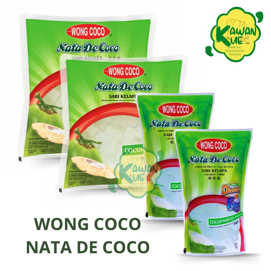 

WONG COCO NATA DE COCO Cubes Cocopandan 360gr & 800gr