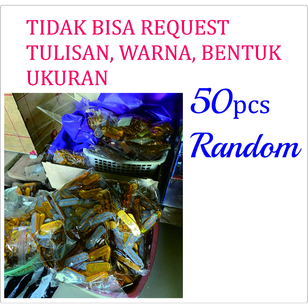 

label akrilik sisa produksi mirror 50pcs (READY wajib membaca deskripsi)
