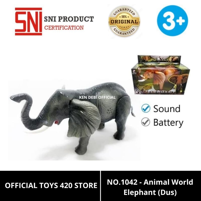 420TOYS - Mainan Animal World Elephant/Mainan Gajah (Dus)