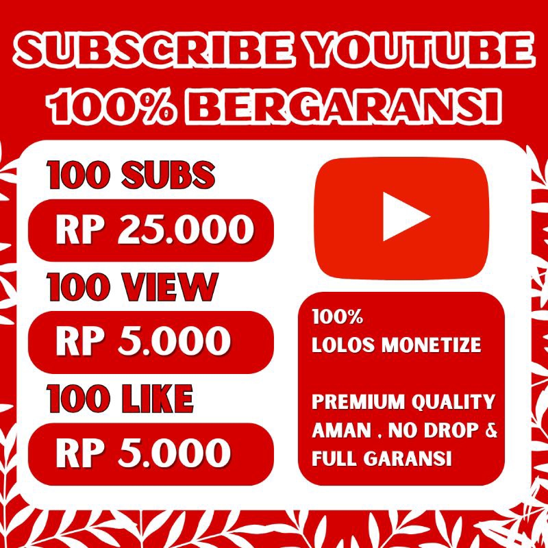 Subs Youtube 100% Lolos monetize