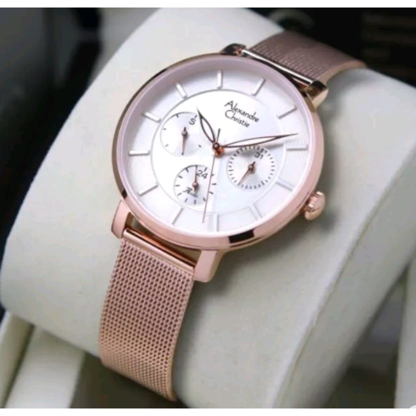 ORIGINAL JAM TANGAN ARLOJI WANITA CEWE CEWEK ALEXANDRE CHRISTIE JAM ORI RANTAI PASIR MEWAH AC 5