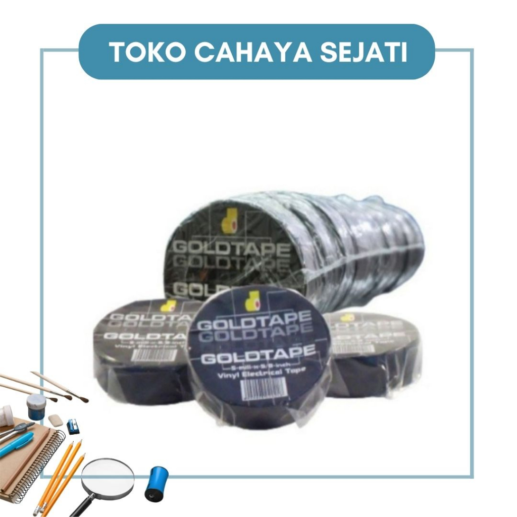 

Isolasi Listrik / Hitam Goldtape 1 Slop Isi 10 pcs