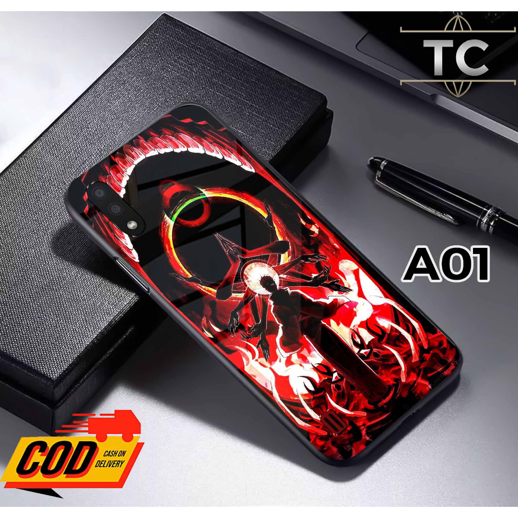 Softcase Glass Kilau glossy Fashion Motif Anime Jujutsu Kaisen Case Samsung A03 kaca glossy Casing H