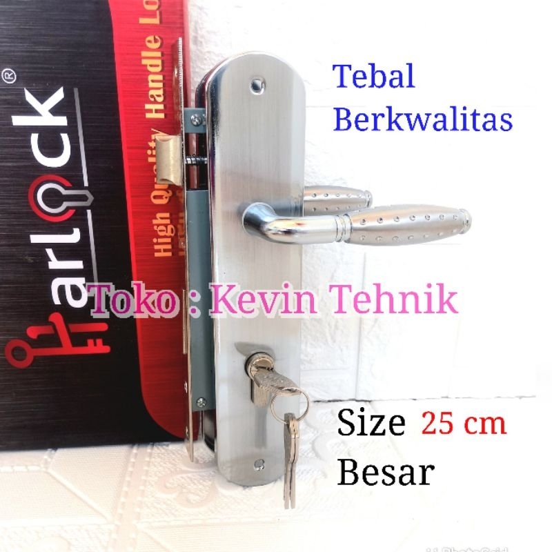 Kunci Pintu Besar Set 25 cm, Kunci Pintu Rumah Komplit, Handle Kunci Pintu set