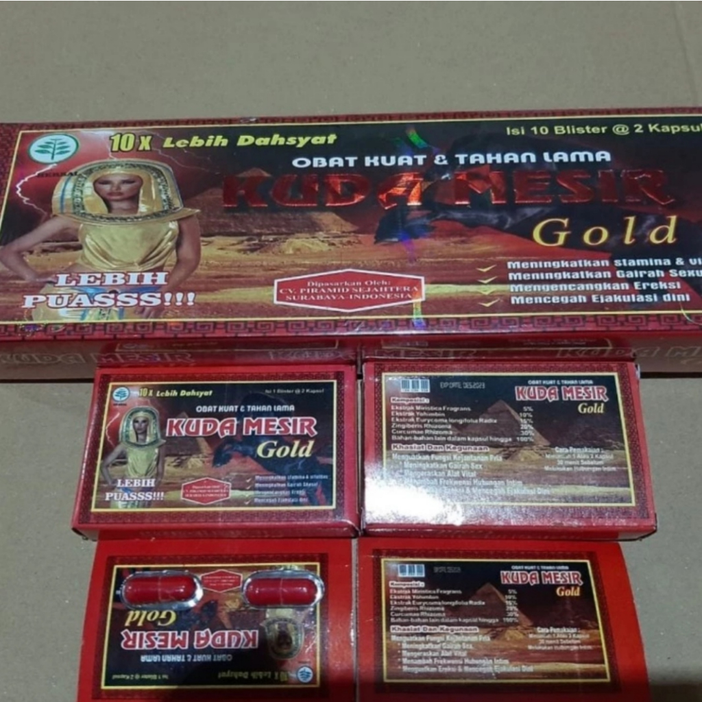 kuda Mesir Kapsul -herbal Kuat  - di jamin original harga 1 box isi 10 blister OBAT TAHAN LAMA Pria